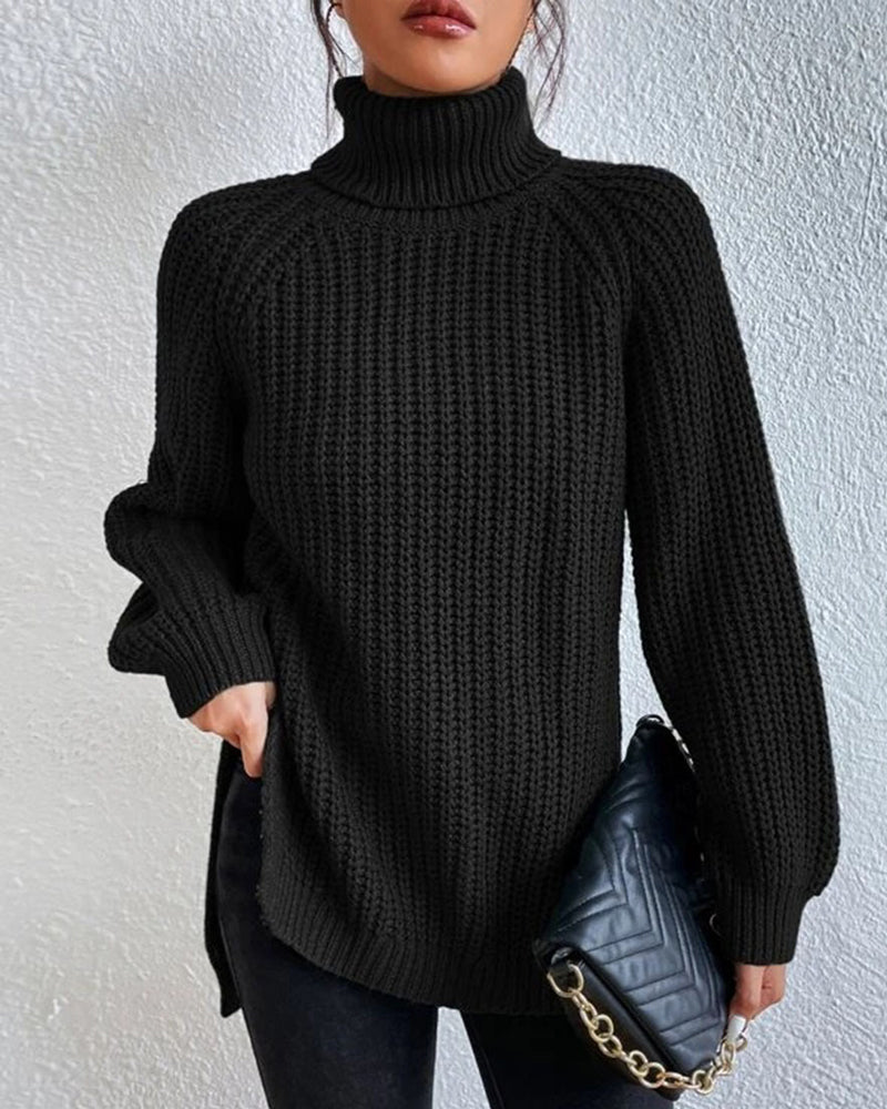Valerie Jumper | Dames Herfst Gebreide Coltrui Jumper met Relaxte Pasvorm