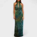 Dames Maxi Jurk met Iris Print