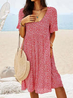Women's Summer Floral Print Midi Dress