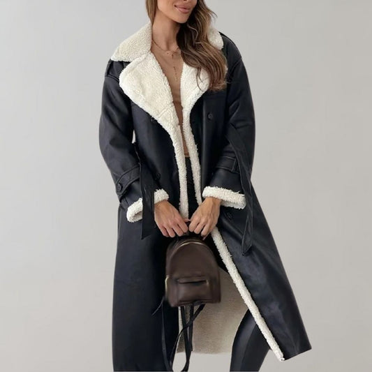 Xirra Jas | Lange Winterjas met Shearling Voering
