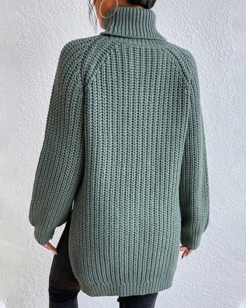 Valerie Jumper | Dames Herfst Gebreide Coltrui Jumper met Relaxte Pasvorm