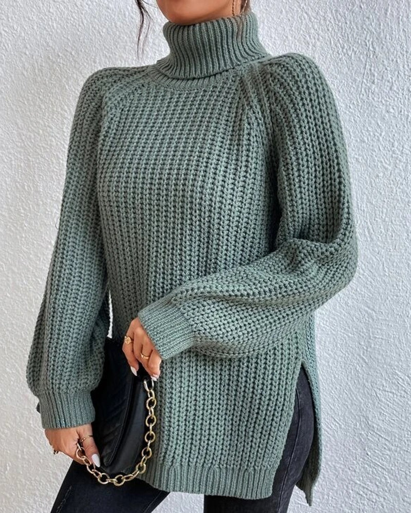 Valerie Jumper | Dames Herfst Gebreide Coltrui Jumper met Relaxte Pasvorm