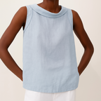 Dames Mouwloze Col Top