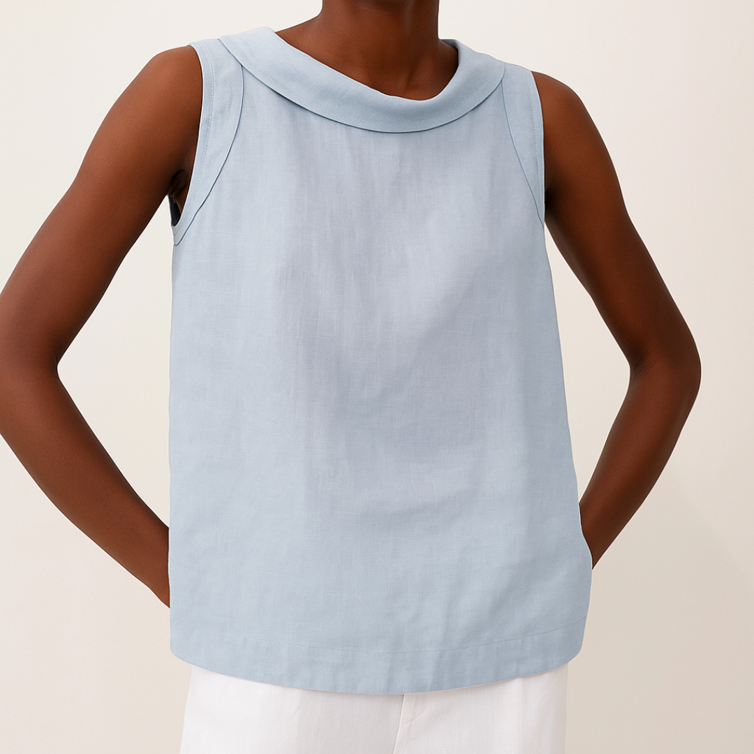 Dames Mouwloze Col Top