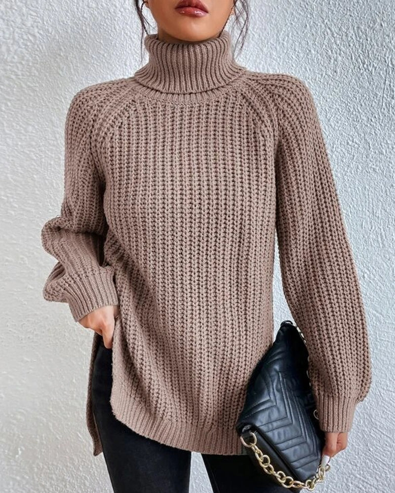 Valerie Jumper | Dames Herfst Gebreide Coltrui Jumper met Relaxte Pasvorm