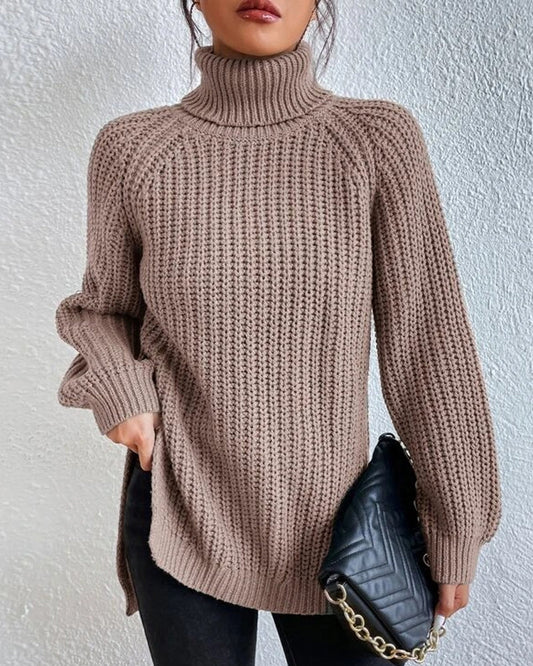Valerie Jumper | Dames Herfst Gebreide Coltrui Jumper met Relaxte Pasvorm