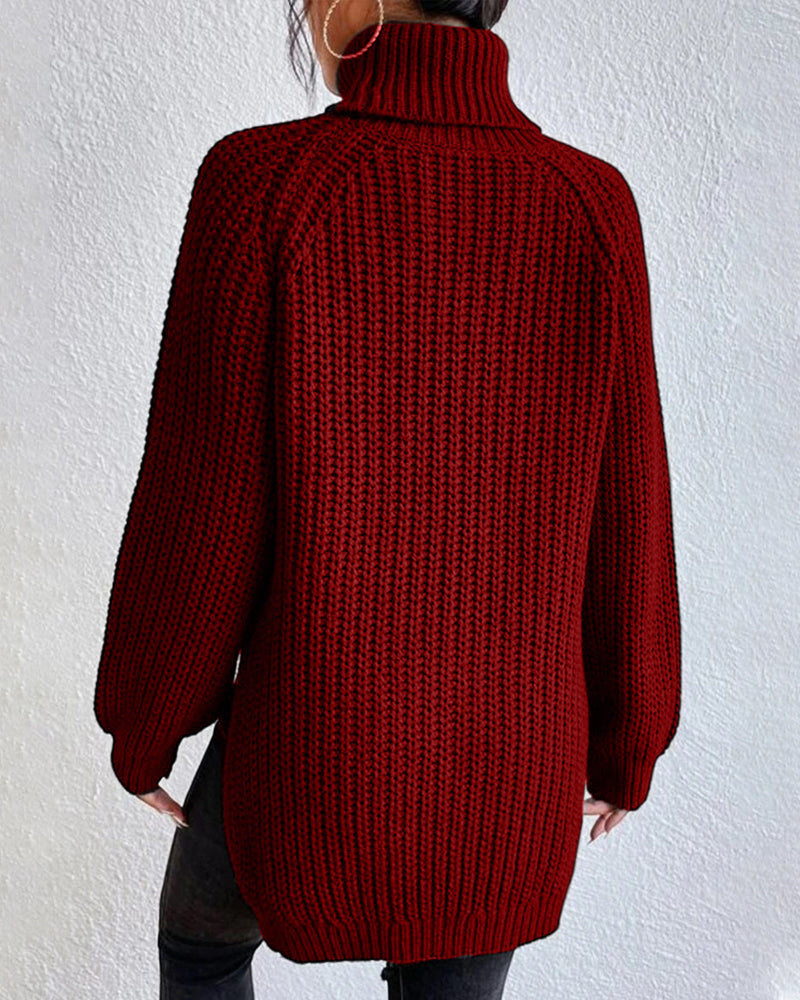 Valerie Jumper | Dames Herfst Gebreide Coltrui Jumper met Relaxte Pasvorm