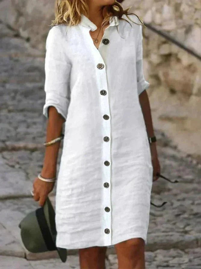 Dames Comfortabele Shirt Mini Jurk