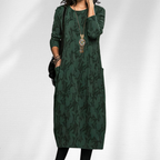 Dames Winter Midi Jurk Lange Mouwen