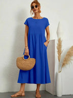 Dames Elegante Lichte Midi Jurk