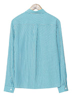 Heren Seersucker Gestreepte Zomershirt Montarello