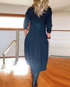 Dames Midi Jurk Elegante Pasvorm