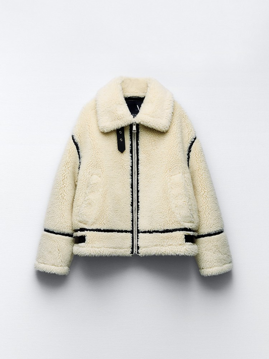 Claire Jacket | Dames Winter Shearling Jas met Rits