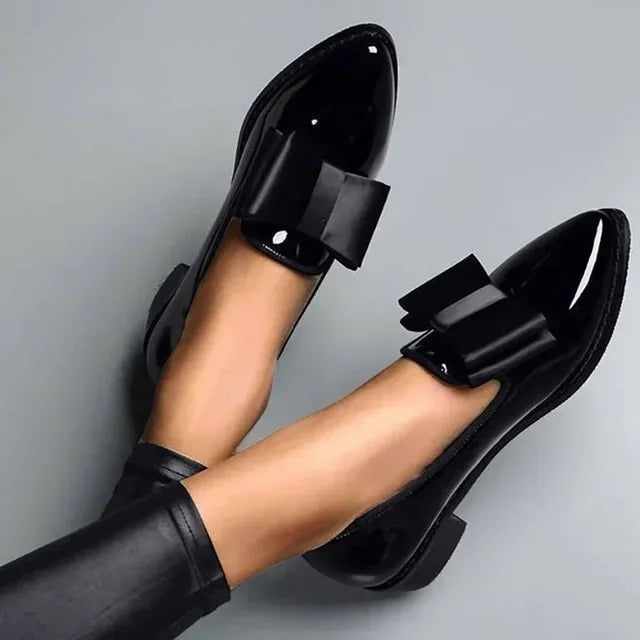 Unyke Loafers | Vrouwen Glimmend Leren Loafers