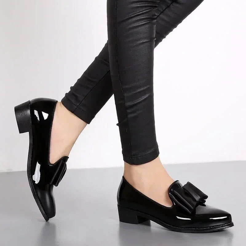 Unyke Loafers | Vrouwen Glimmend Leren Loafers