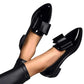 Unyke Loafers | Vrouwen Glimmend Leren Loafers
