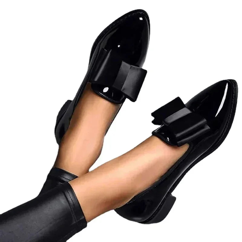 Unyke Loafers | Vrouwen Glimmend Leren Loafers