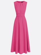 Dames Mouwloze A Lijn Maxi Jurk Chiffon