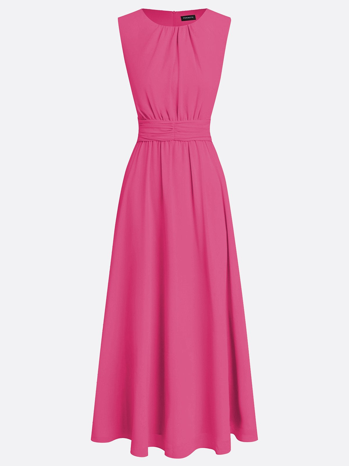 Dames Mouwloze A Lijn Maxi Jurk Chiffon