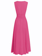 Dames Mouwloze A Lijn Maxi Jurk Chiffon