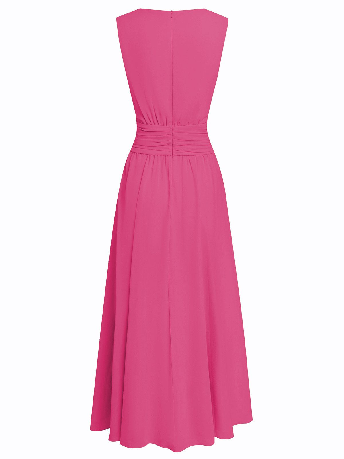 Dames Mouwloze A Lijn Maxi Jurk Chiffon