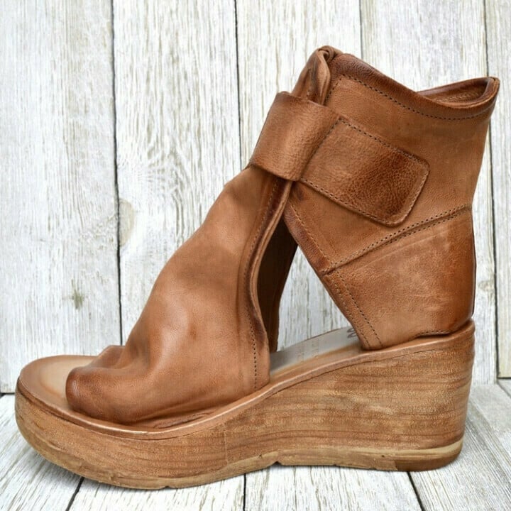 Women's Bohemian Wedge Sandals with Buckle