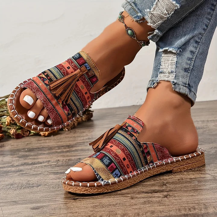 Women's Sandals | Open Toe Tassel Slide