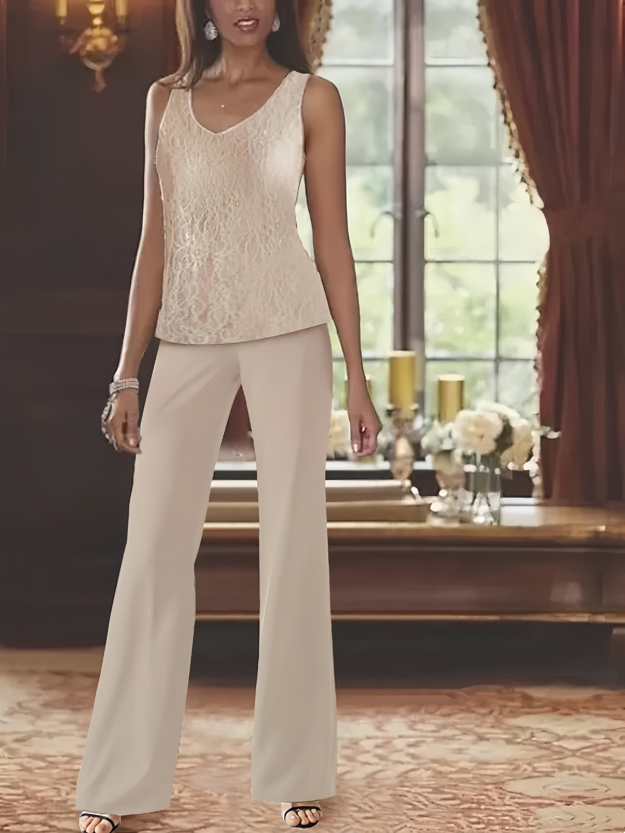 Dames Chiffon Jurk met Pailletten Jas