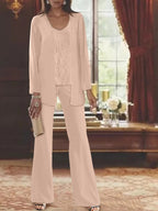Dames Chiffon Jurk met Pailletten Jas