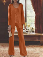 Dames Chiffon Jurk met Pailletten Jas