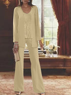 Dames Chiffon Jurk met Pailletten Jas