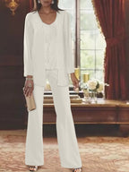Dames Chiffon Jurk met Pailletten Jas