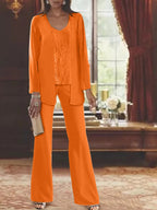 Dames Chiffon Jurk met Pailletten Jas
