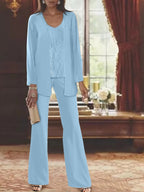 Dames Chiffon Jurk met Pailletten Jas