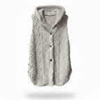 Dames Gebreid Vest met Capuchon Relaxed Fit