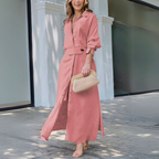 Dames Maxi Jurk met Elegante V Hals