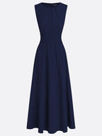 Dames Mouwloze A Lijn Maxi Jurk Chiffon