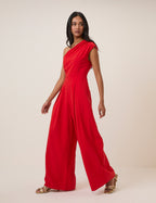 Dames One Shoulder Jumpsuit Elegante Stijl