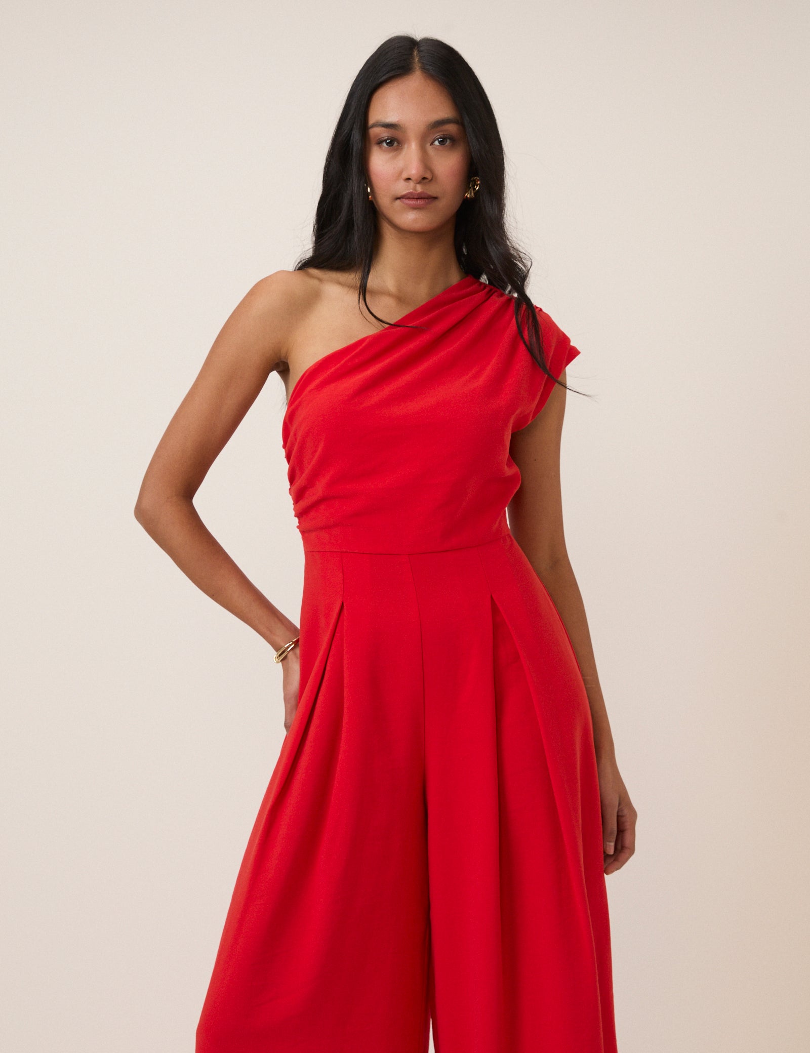 Dames One Shoulder Jumpsuit Elegante Stijl