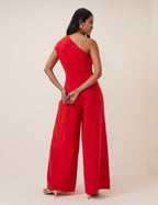 Dames One Shoulder Jumpsuit Elegante Stijl