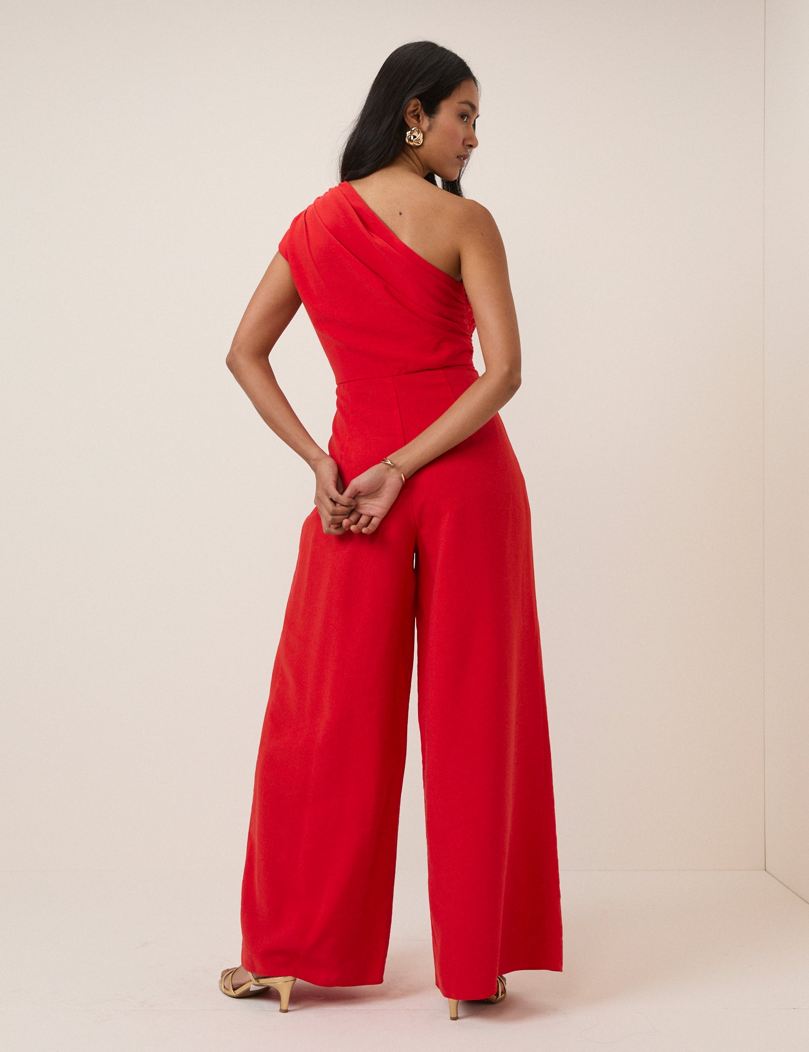Dames One Shoulder Jumpsuit Elegante Stijl