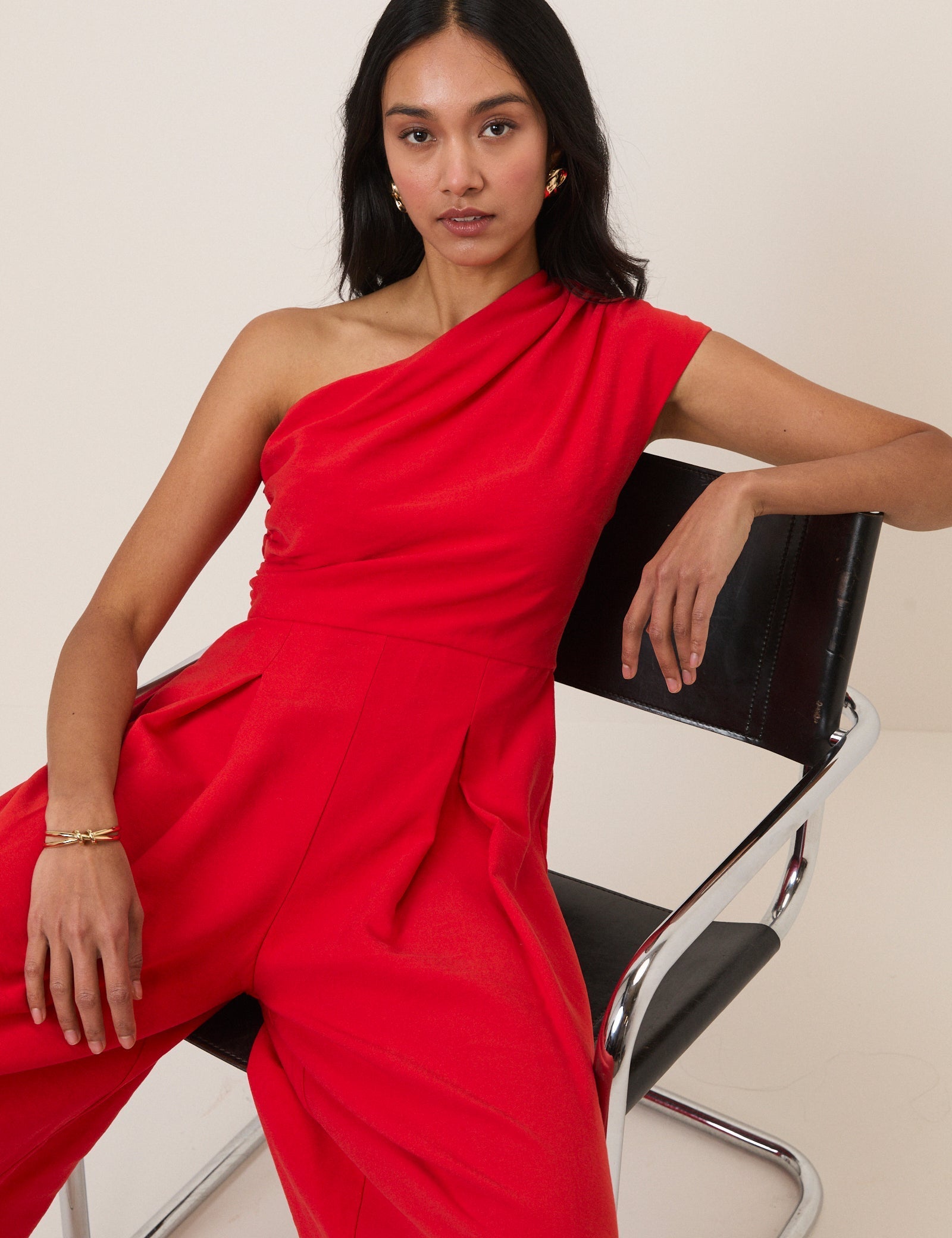 Dames One Shoulder Jumpsuit Elegante Stijl