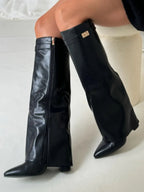 Dames Suède Boots met Gouden Details