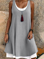 Dames Mouwloze Midi Jurk Zomer