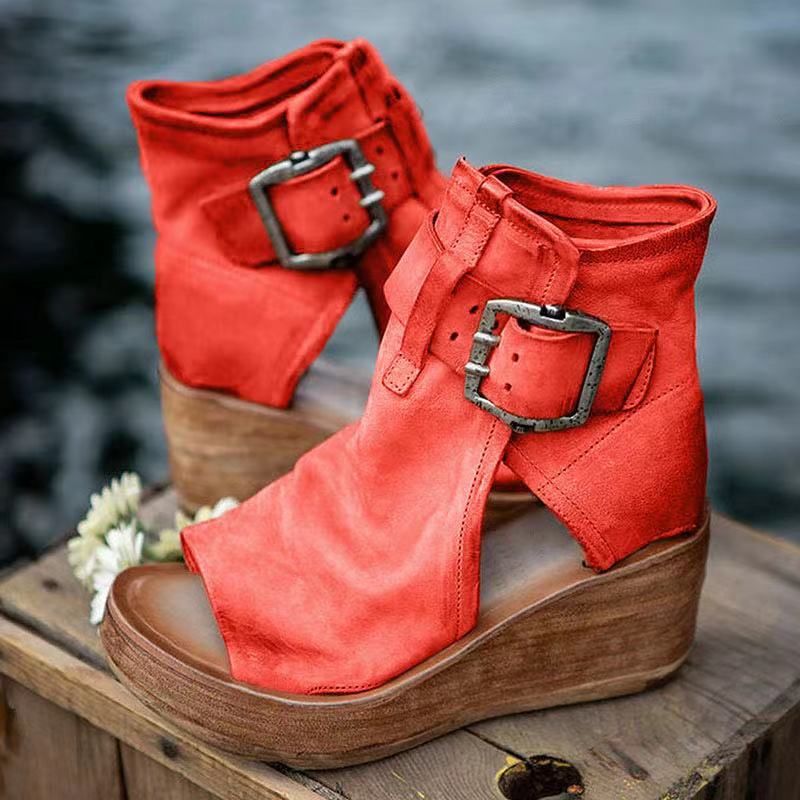 Dames Sleehak Sandalen met Gespband