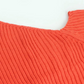 Peaches Trui | Geribde Gebreide One-Shoulder Cropped Trui