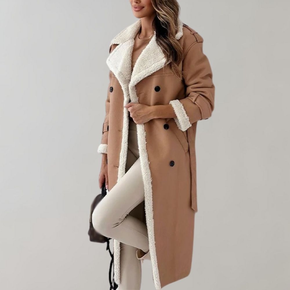 Xirra Jas | Lange Winterjas met Shearling Voering