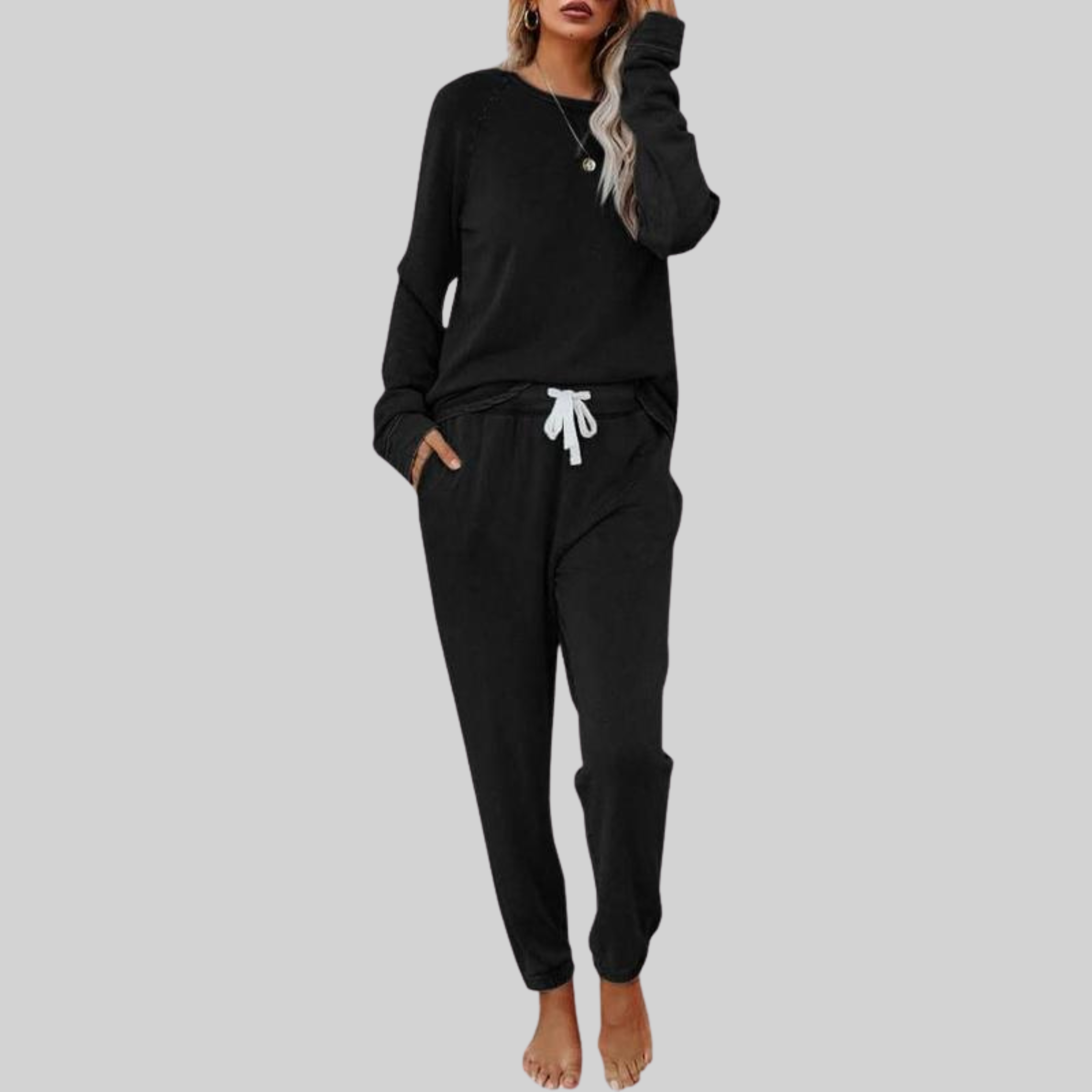 Dames Casual Lounge Set Lange Mouwen