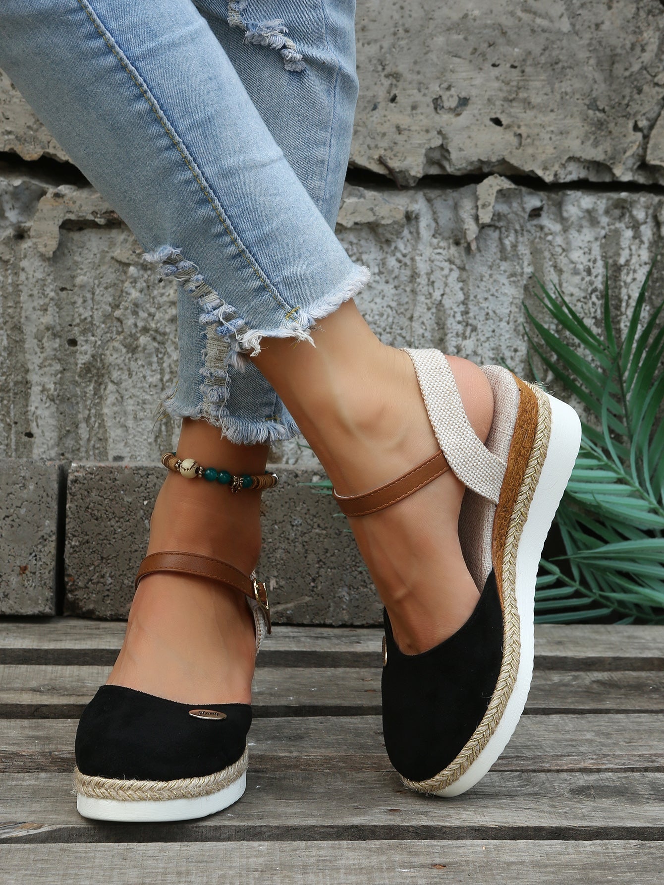 Dames Orthopedische Geweven Sandalen met Demping