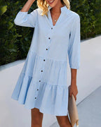 Dames Mini Jurk Ruitpatroon Zomer